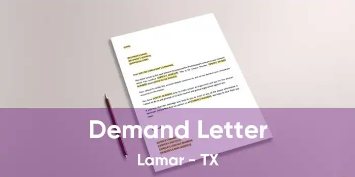 Demand Letter Lamar - TX