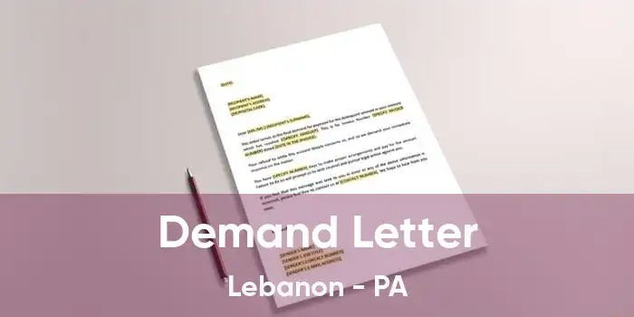 Demand Letter Lebanon - PA