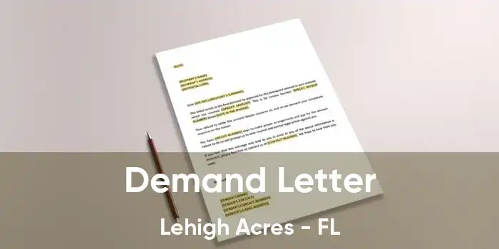 Demand Letter Lehigh Acres - FL