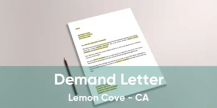 Demand Letter Lemon Cove - CA