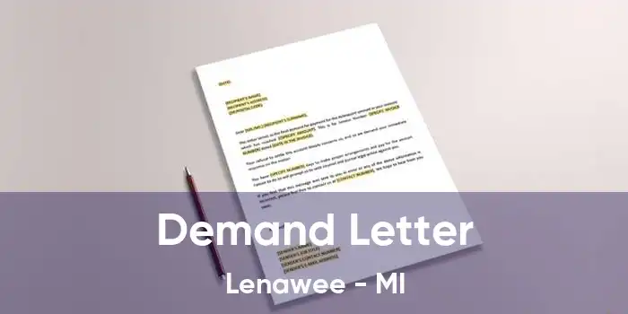 Demand Letter Lenawee - MI