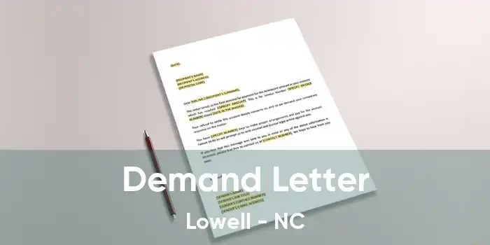 Demand Letter Lowell - NC