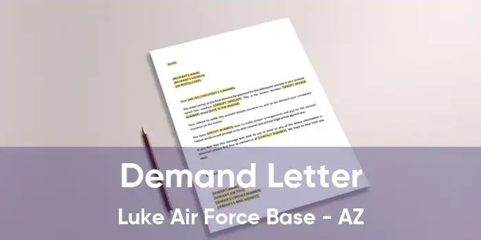 Demand Letter Luke Air Force Base - AZ