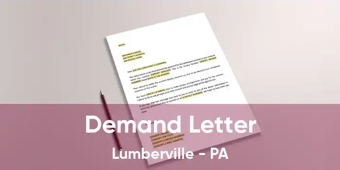 Demand Letter Lumberville - PA