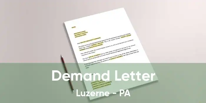 Demand Letter Luzerne - PA