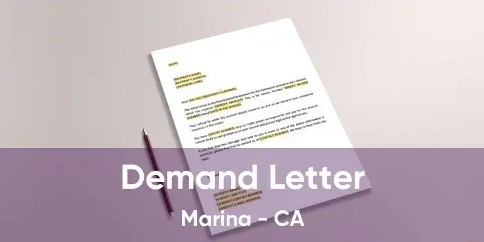 Demand Letter Marina - CA