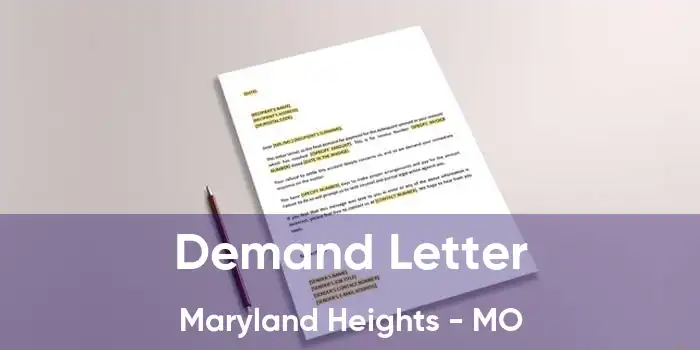 Demand Letter Maryland Heights - MO