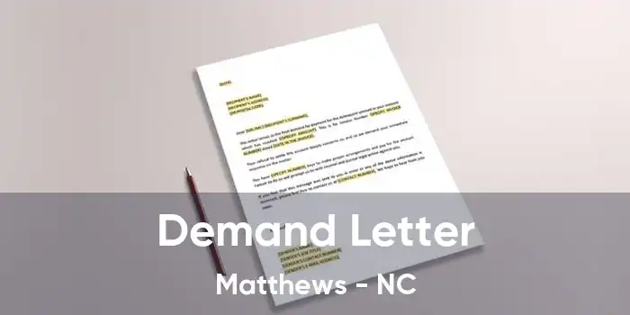 Demand Letter Matthews - NC