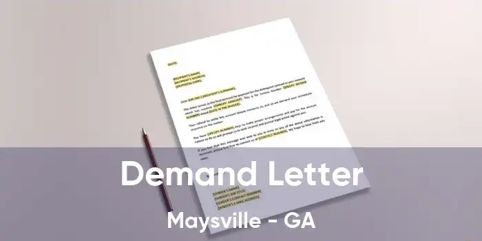 Demand Letter Maysville - GA