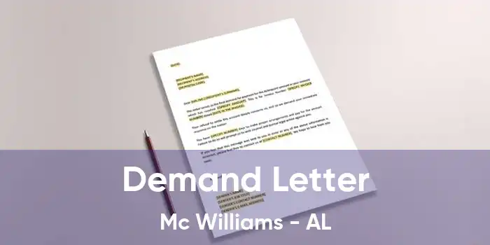 Demand Letter Mc Williams - AL