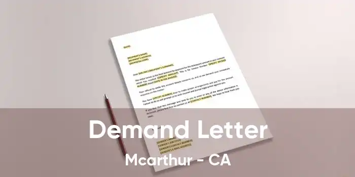 Demand Letter Mcarthur - CA