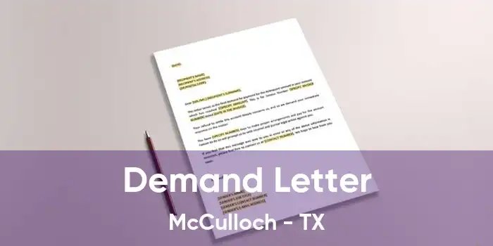 Demand Letter McCulloch - TX