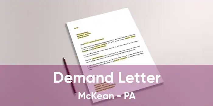 Demand Letter McKean - PA