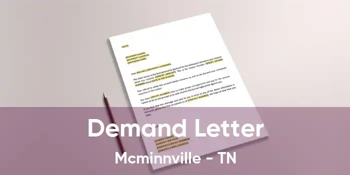 Demand Letter Mcminnville - TN