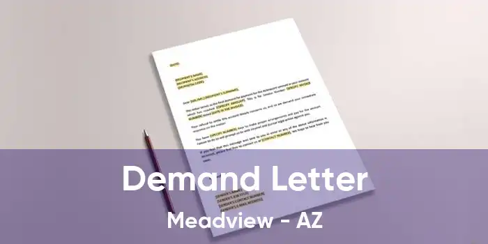 Demand Letter Meadview - AZ