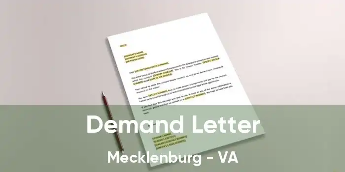 Demand Letter Mecklenburg - VA