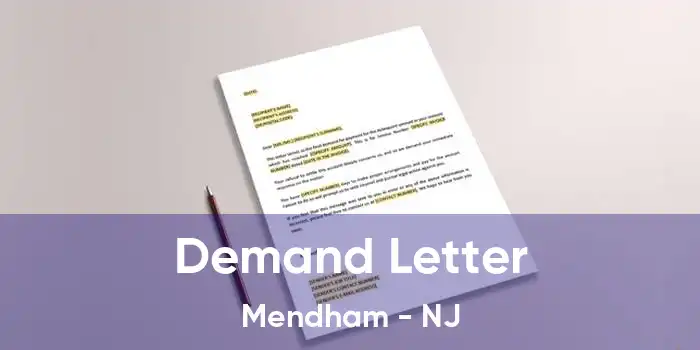 Demand Letter Mendham - NJ