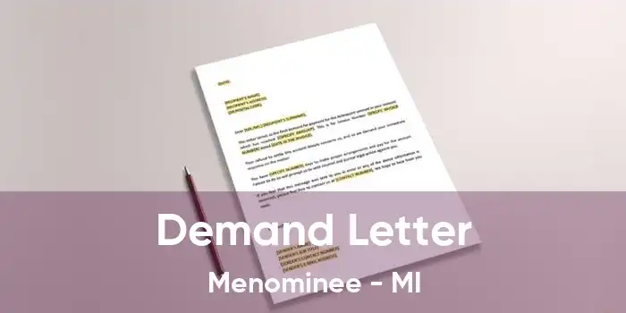 Demand Letter Menominee - MI