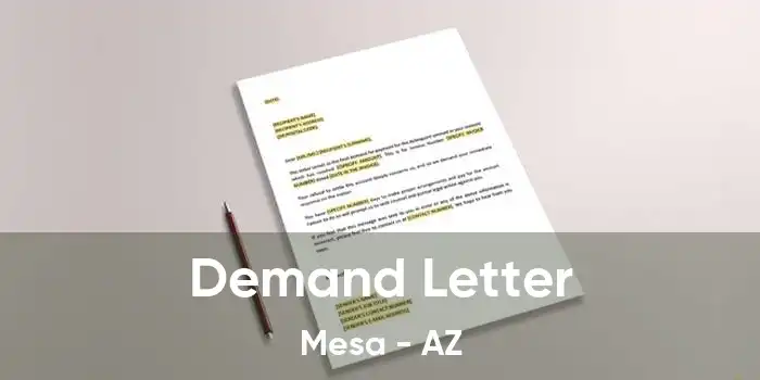 Demand Letter Mesa - AZ