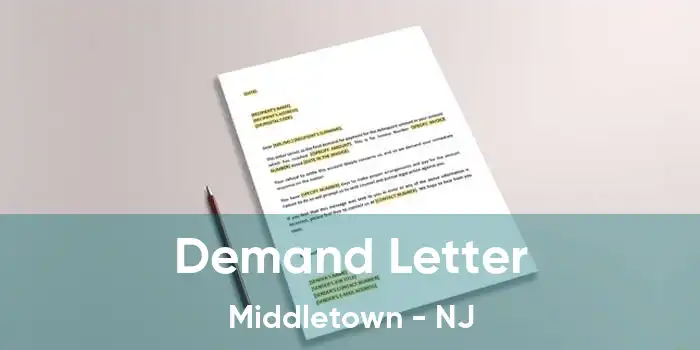 Demand Letter Middletown - NJ