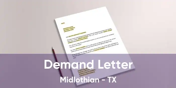 Demand Letter Midlothian - TX