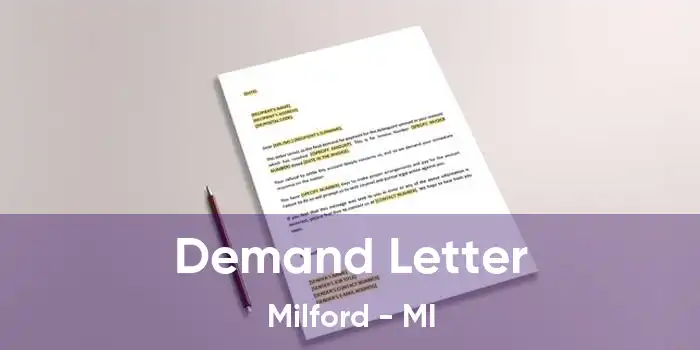 Demand Letter Milford - MI