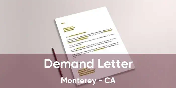 Demand Letter Monterey - CA