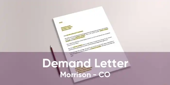 Demand Letter Morrison - CO