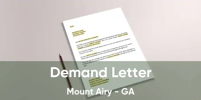 Demand Letter Mount Airy - GA