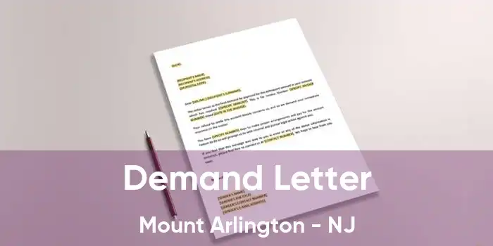 Demand Letter Mount Arlington - NJ