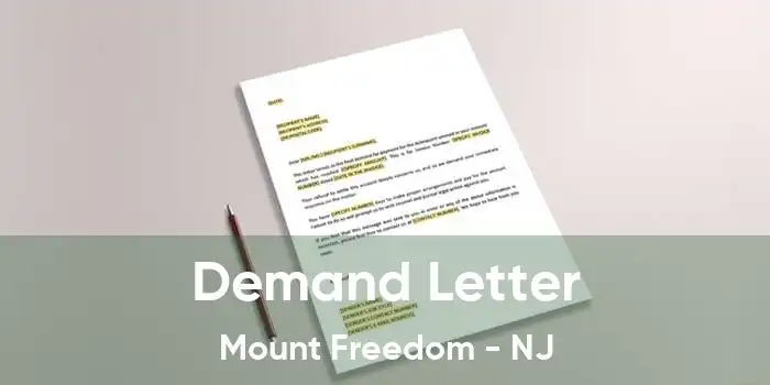 Demand Letter Mount Freedom - NJ