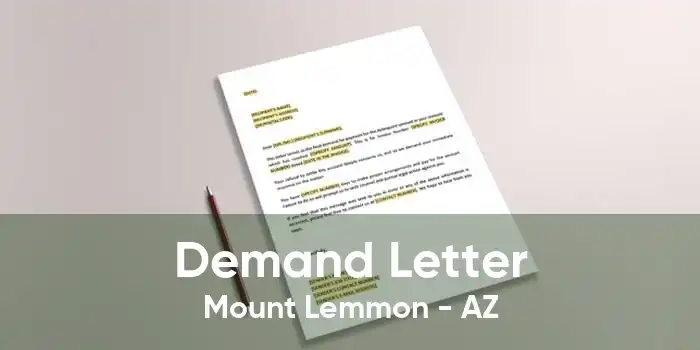 Demand Letter Mount Lemmon - AZ