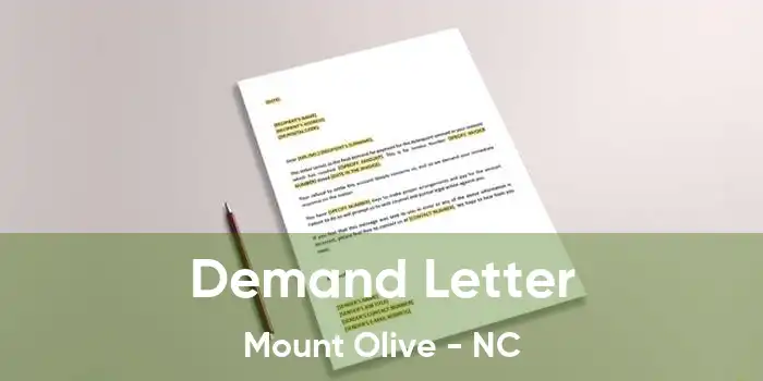 Demand Letter Mount Olive - NC