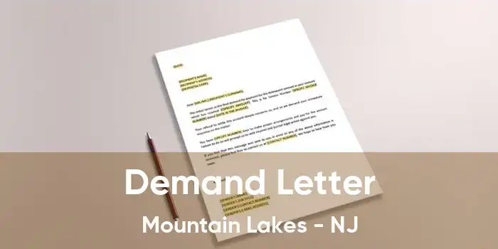 Demand Letter Mountain Lakes - NJ