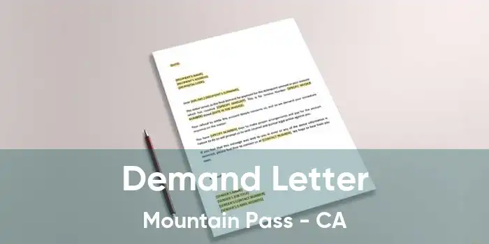 Demand Letter Mountain Pass - CA