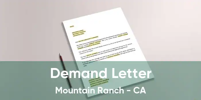 Demand Letter Mountain Ranch - CA