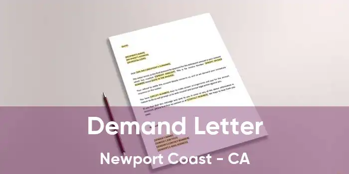 Demand Letter Newport Coast - CA