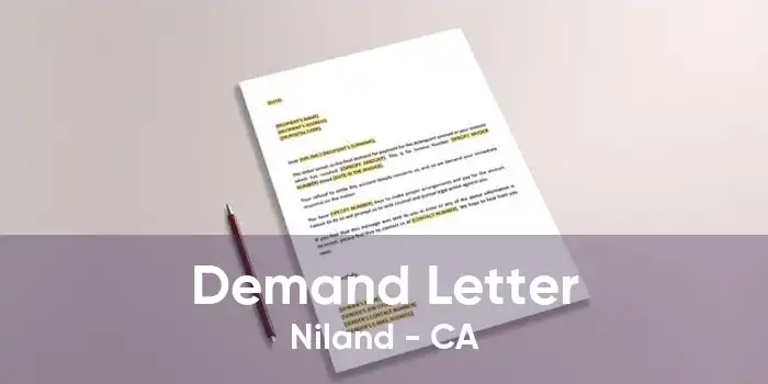 Demand Letter Niland - CA