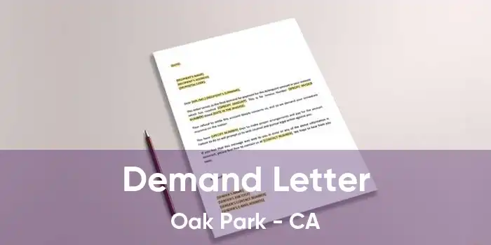 Demand Letter Oak Park - CA