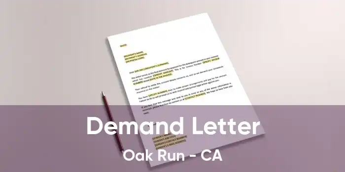 Demand Letter Oak Run - CA