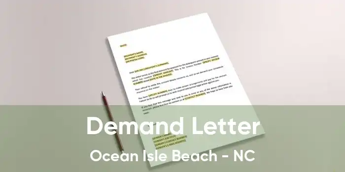 Demand Letter Ocean Isle Beach - NC