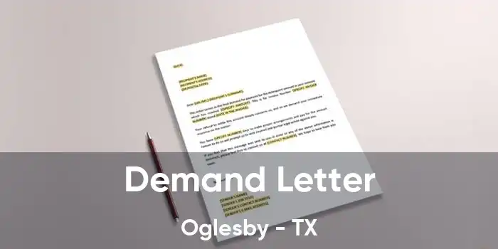 Demand Letter Oglesby - TX