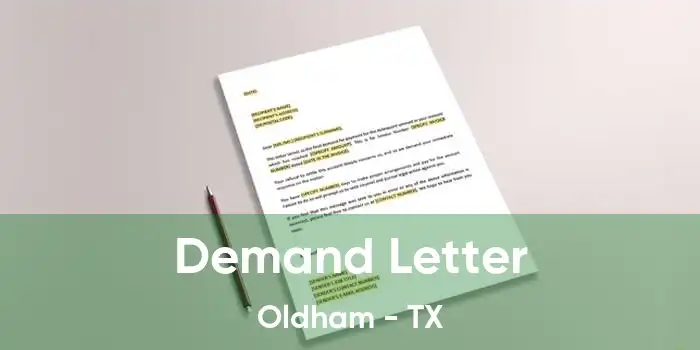 Demand Letter Oldham - TX