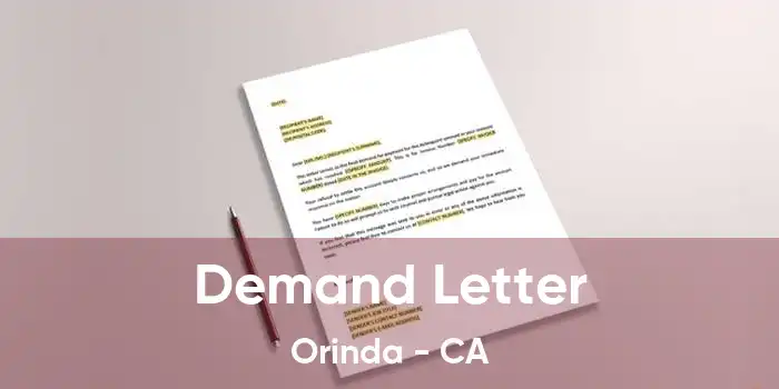 Demand Letter Orinda - CA