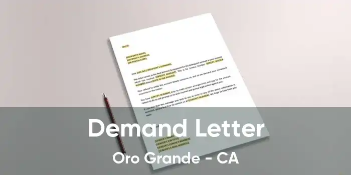 Demand Letter Oro Grande - CA