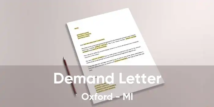 Demand Letter Oxford - MI