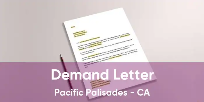 Demand Letter Pacific Palisades - CA