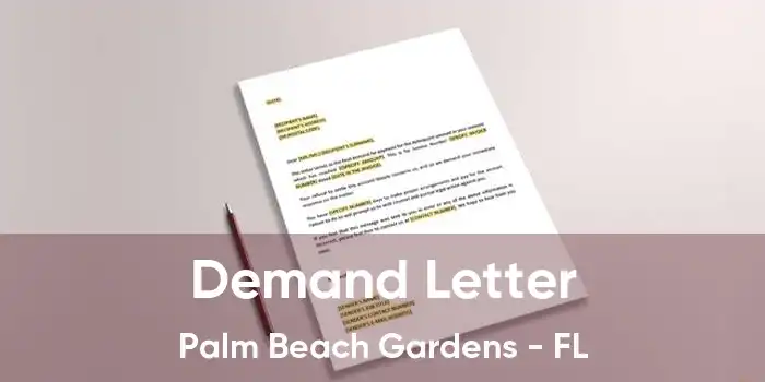 Demand Letter Palm Beach Gardens - FL