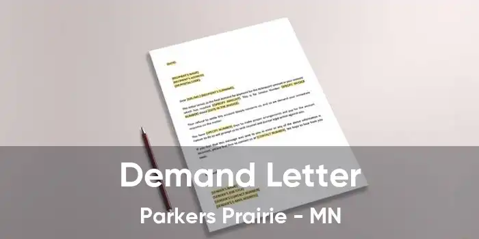 Demand Letter Parkers Prairie - MN