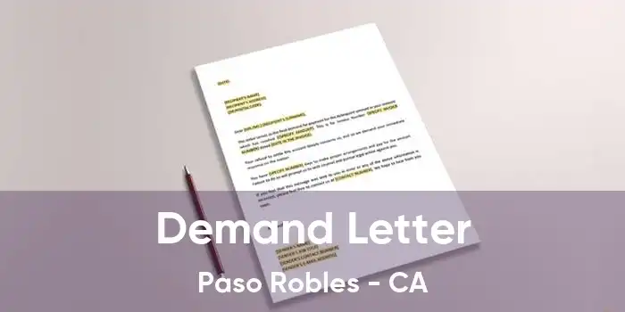 Demand Letter Paso Robles - CA